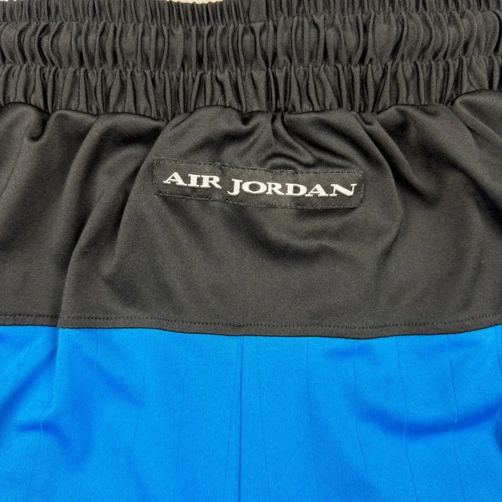 Air Jordan Men's Large Blue Black Dri-Fit Basketball Shorts Jumpman Planet Badge